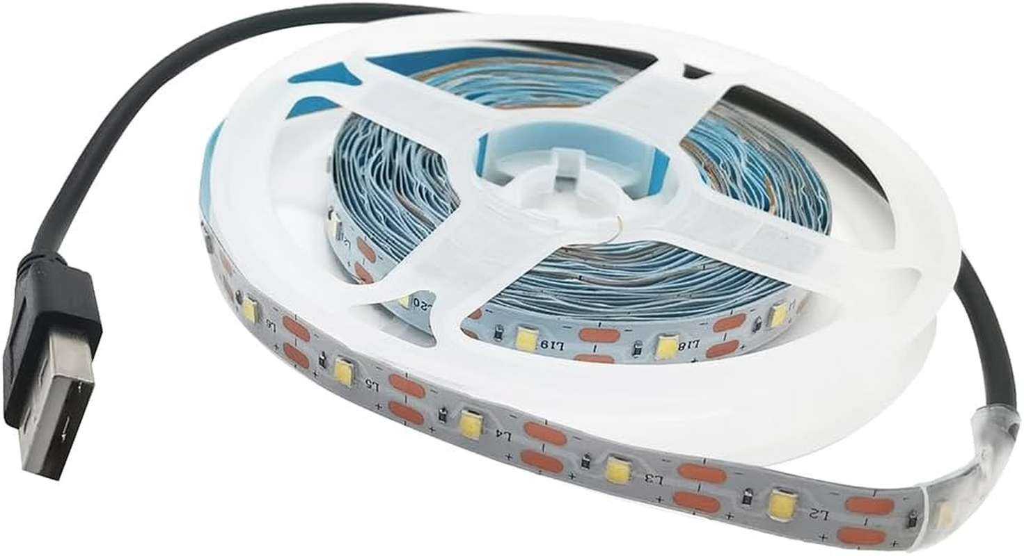 Vrabocry USB LED Strip DC 5 V SMD 3528 Natural White 5 M / 16.4 Ft 300 Leds LED Strip with USB Cable TV Desktop Laptop Backlight Kitchen Lighting Rope Lighting Not Waterproof