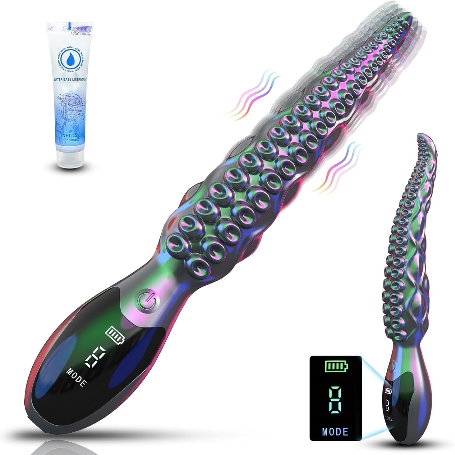 Vibrating Realistic Monster G-Spot Dildos - LED Display Octopus Tentacle Clitoral Vibrator with 9 Powerful Modes, 10.7" Silicone Dildo Adult Sex Toys for Women Anal Vagina Stimulation image number 5