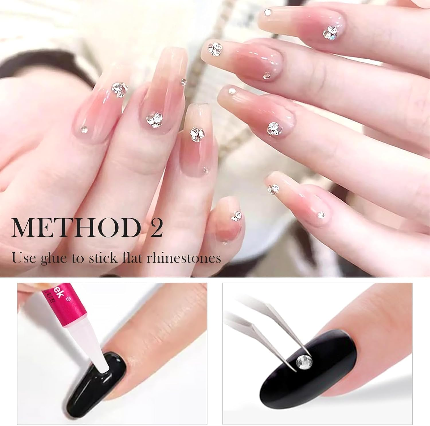 Sularpek Hotfix Rhinestones, 2880 Pieces Hot Fix Crystals Flat Back Rhinestones, SS10 Hotfix Glass Rhinestones, Nail Art Gemstones for Crafts for Clothing, Shoes and DIY image number 1