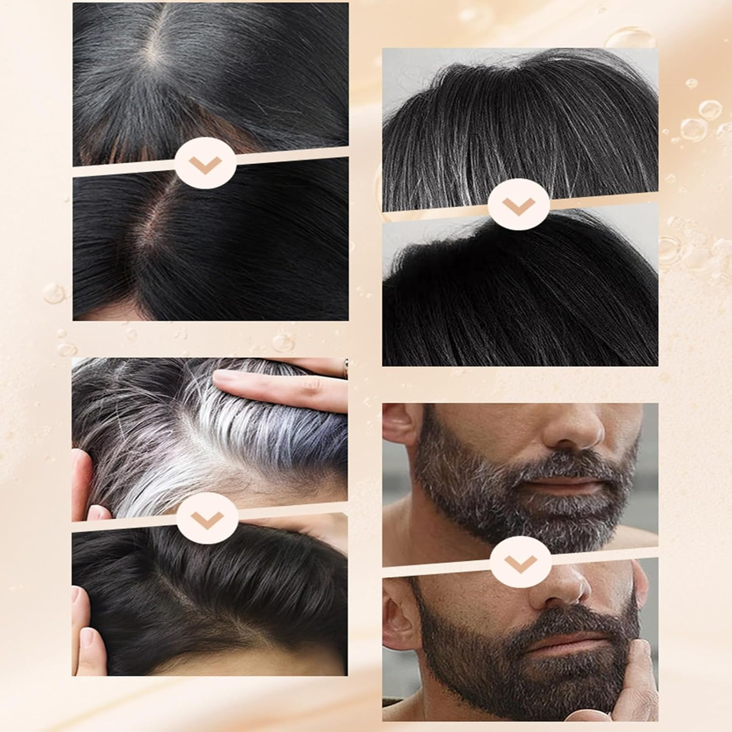 Hair Dye Comb - Instant Black Brush Portable | Natural Color Comb Beard Hair Dye,For Styling Grooming Long Short Salon Stylist Beard Grooming Travel Birthday Wedding Women Men - 01 Black image number 3