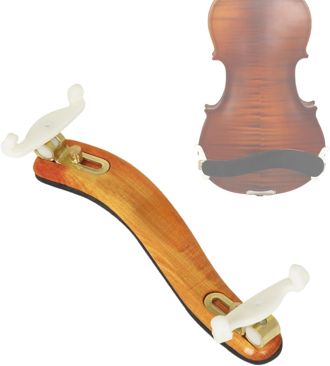 FANGXIN Violin Shoulder Rest for 4/4 and 3/4 Size, Violin Shoulder Rest with Comfortable Foam Pad & Height Adjustable Feet image number 4