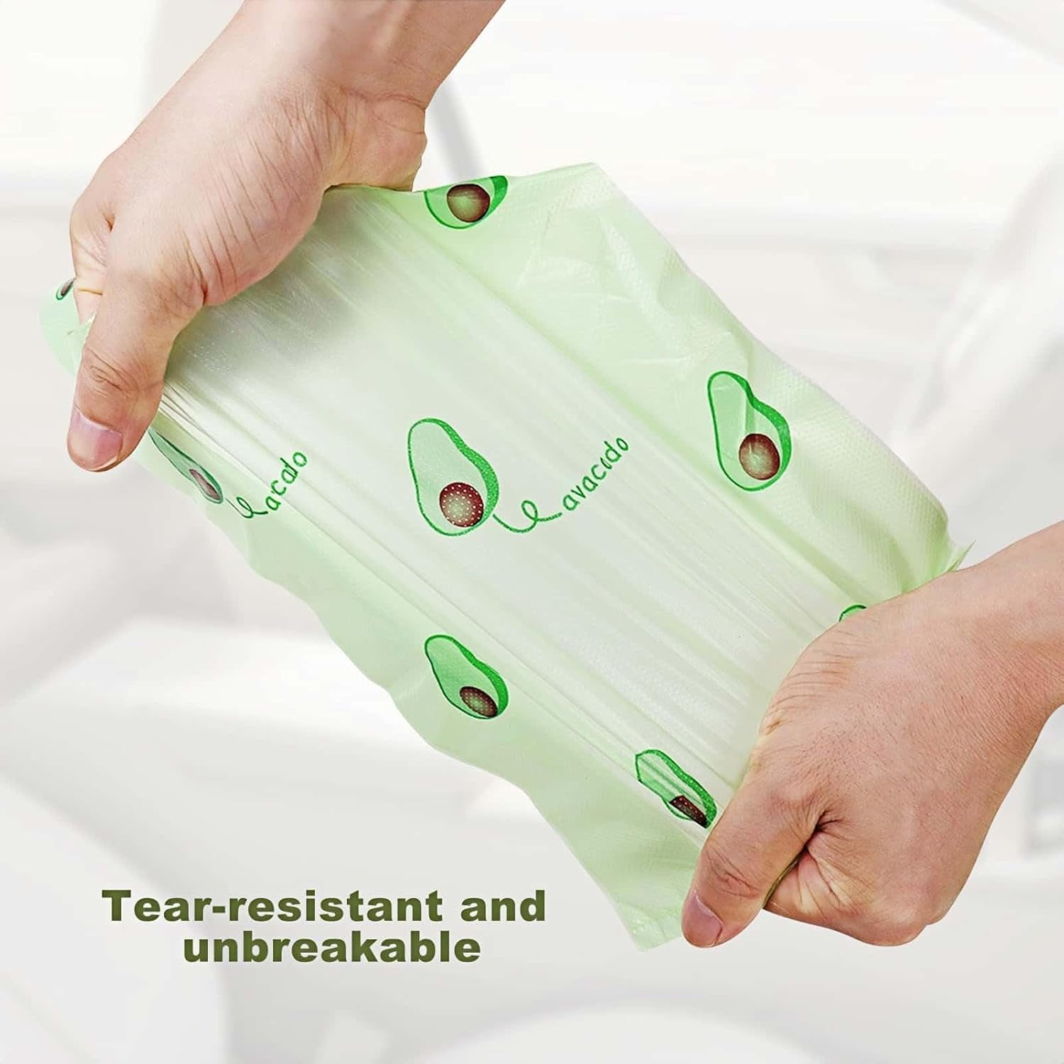 HOLADAWN 100 Pack Reusable Plastic Shopping Bags with Handles, 30X50Cm Grocery & Trash Bags for Small Business & Restaurants image number 3