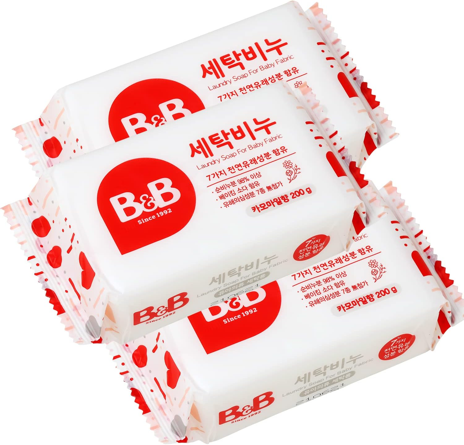 [B&B] B&B Laundry Soap for Baby Clothing [(Chamomile) - 200G 3EA] image number 2