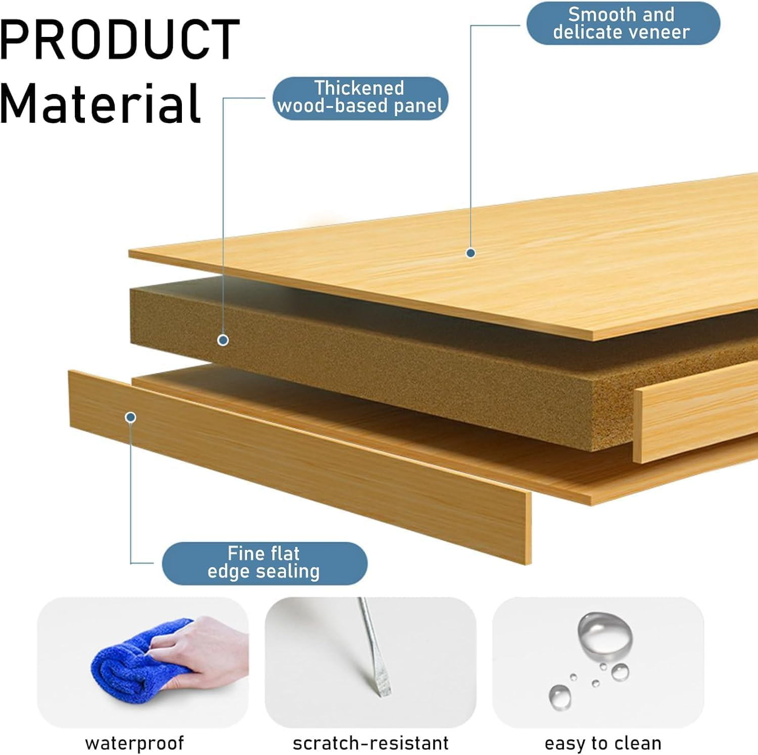 Uandhome 10-Tier Tree Bookshelf,15 Home Shelf Corner Wall Shelves Cabinet Bookcases Storage Rack,Modern Floor Standing Bookcase,Free Standing Tree Bookcase for Bedroom,Living Room,Office (15 Pcs Wood) - 10 Pcs Walnut image number 2