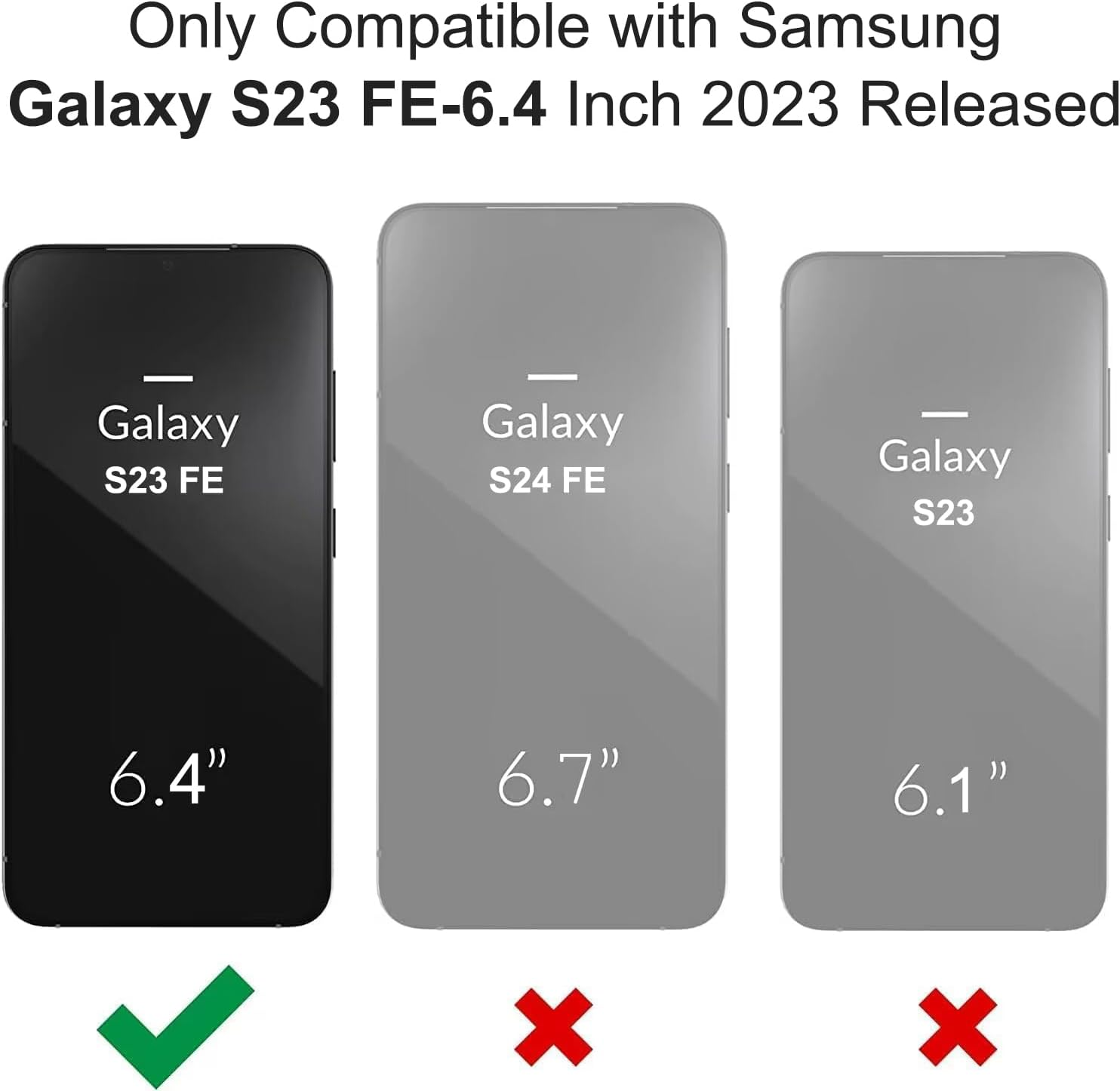 DEERLAMN Case for Samsung Galaxy S23 FE 6.4-Inch with Slide Camera Cover+Screen Protector(1 Pack),Rotated Ring Kickstand Military Grade Shockproof Protective Cover-Navy Blue