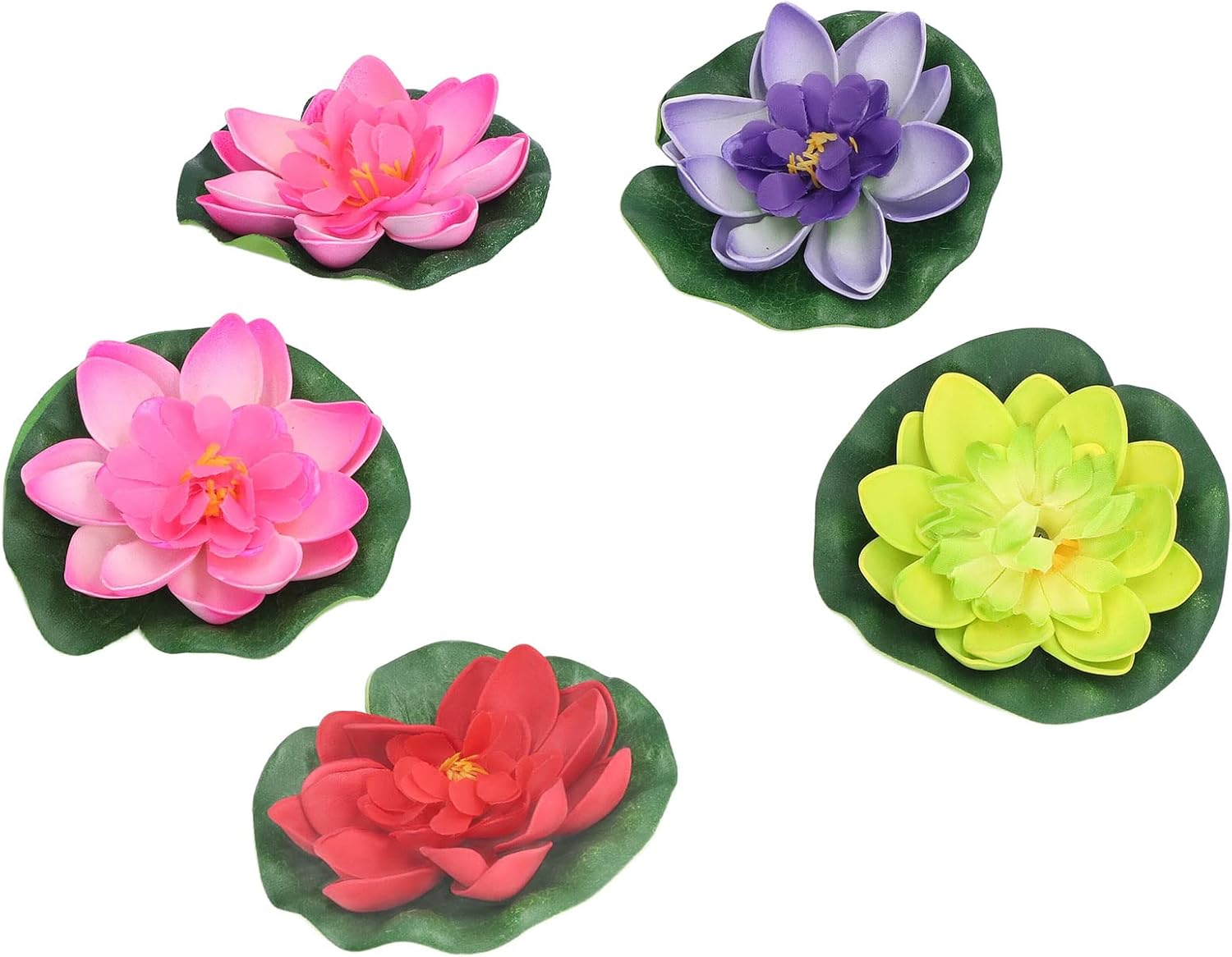 Artificial Pond Plants Floating Lily Pads Lightweight Soft Thick Durable Attractive Decorative Props for Pool Fish Tanks Restaurants Tea Houses Beauty Salons EVA Foam Plast image number 2