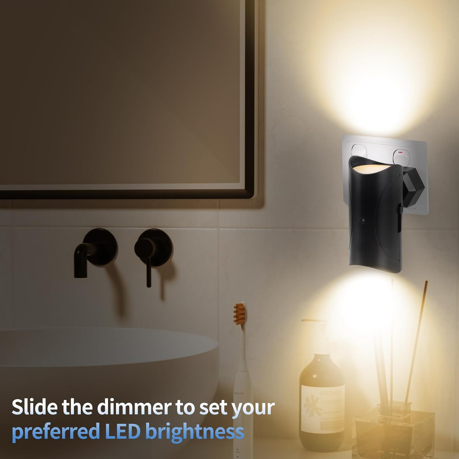 2 Pack Night Light Plug-In with Auto Dusk-To-Dawn Sensor, Stepless 0-100LM Dimmable LED Night Light for Bedroom Kitchen Hallway Stair with AU Plug, Soft Warm 3000K Eye-Friendly image number 3