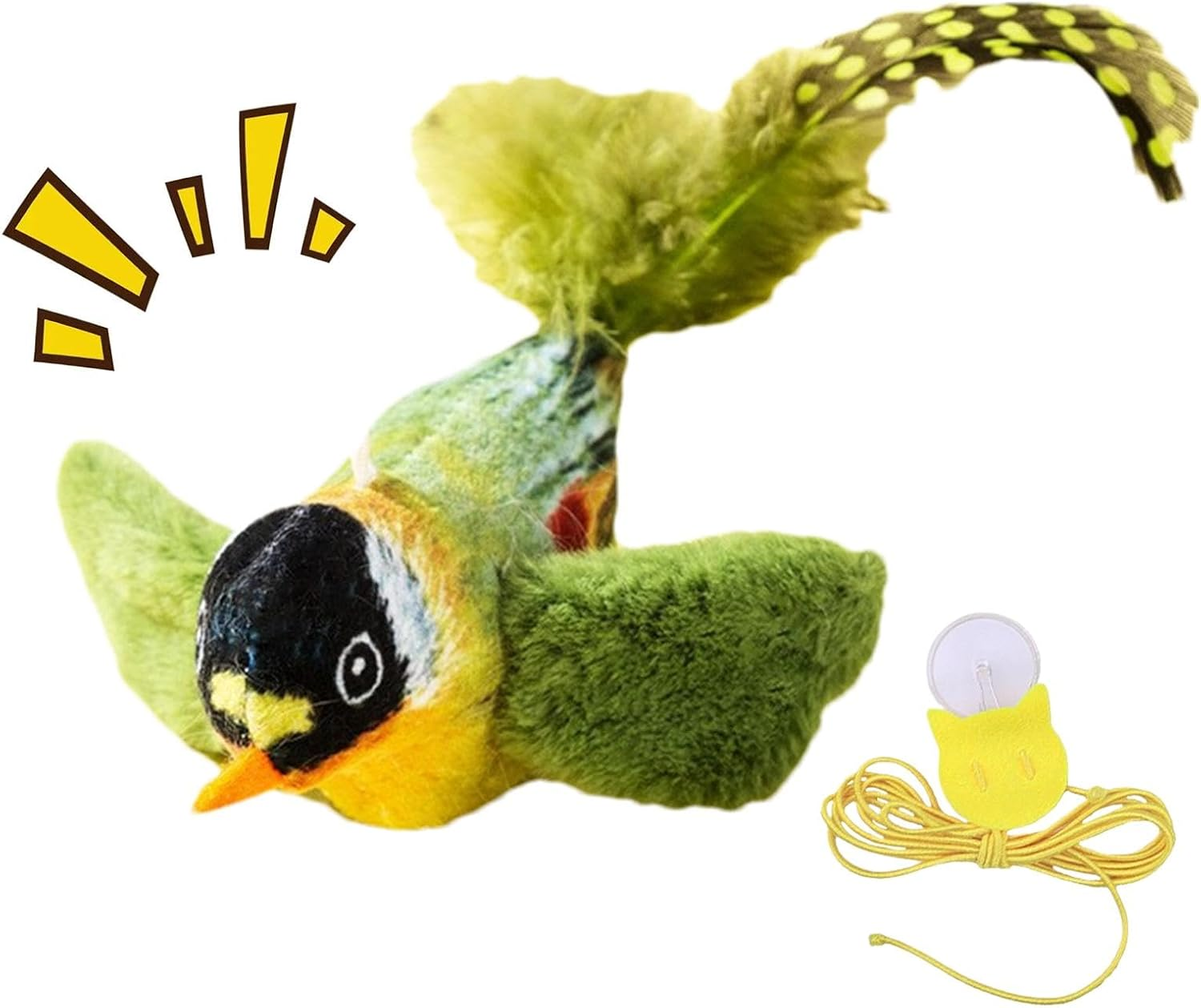 Cat Bird Toys - Bird Toys for Cats | Singing Bird Cat Toys | Interactive Bird Toys for Cats | Singing Bird Cat Toys | Realistic Churp Tweet Touch Activated Kitty Toy | Bird Cat Toy Cute Cat Play Toy