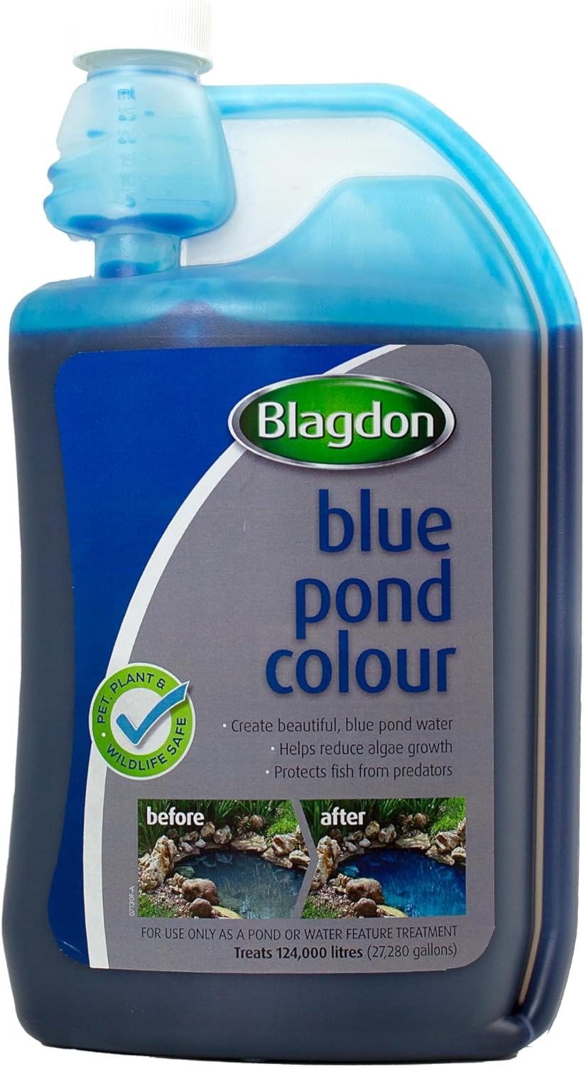 Blagdon Blue Pond Water Colour, Reduces Algae Growth, Helps Protect Fish from Predators, 1,000Ml, Treats 124,000 Litres image number 1
