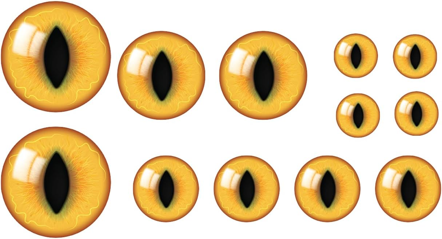 Anti-Swooping Eye Stickers, 12 Pack Cat Eye Decals, Magpie Attack Deterrent for Bike Helmet, Weatherproof Vinyl Peel and Stick, Australian Made image number 6