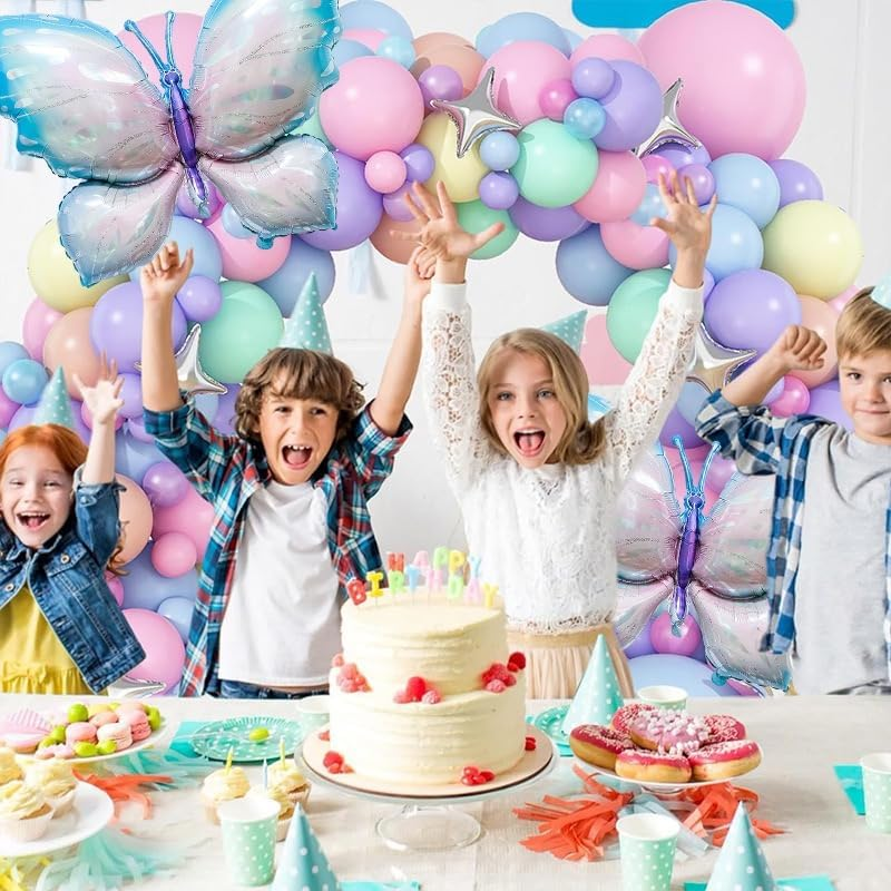 Butterfly Balloon Wreath Arch Set, Birthday Party Decoration（98 PCS） image number 2