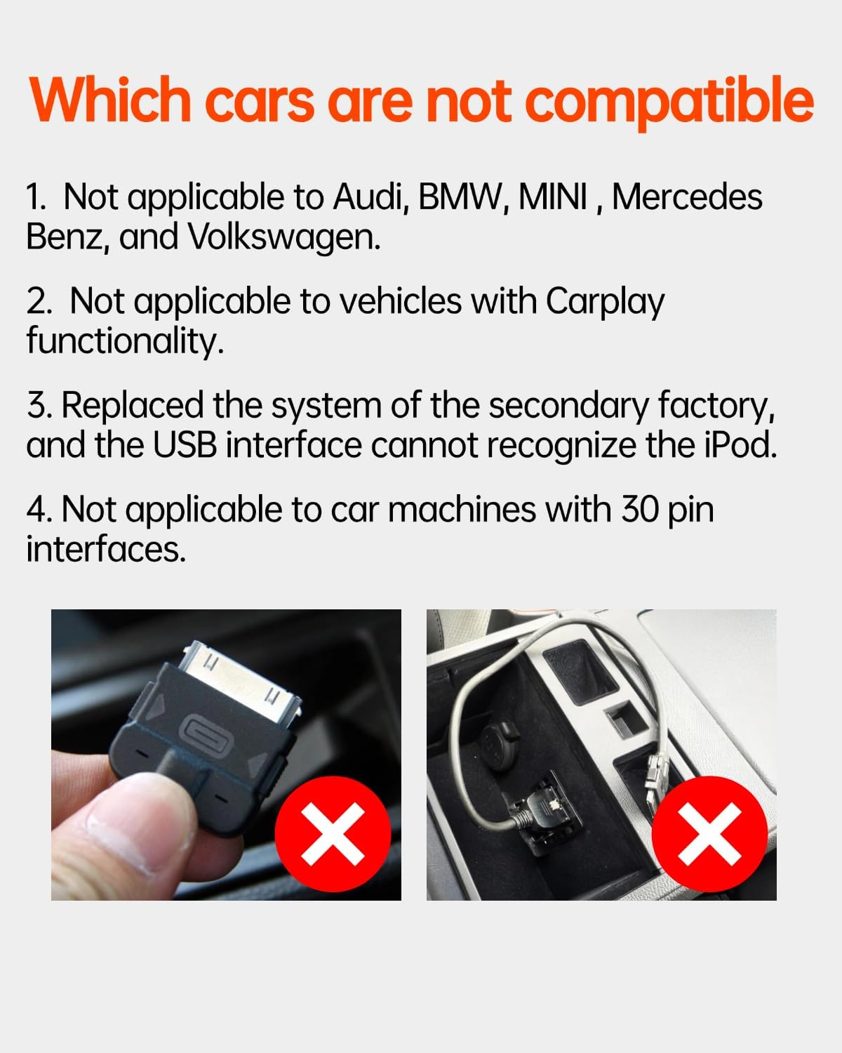 USB Bluetooth 5.3 Car Adapter Compatible for Volvo XC90, XC60, XC40, S60, S80, S90, V90 Ipod Iphone Music Interface Connector image number 2