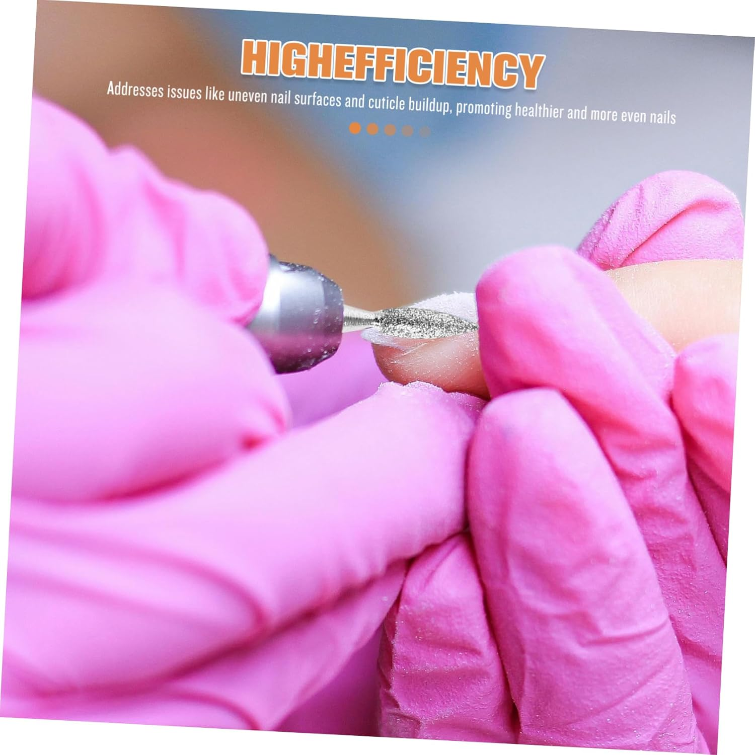 BATHVEVE 6Pcs Manicure Tool Nail Drill Bits Cuticle Clean Nail Prep and Buffing for Professional and Home Use