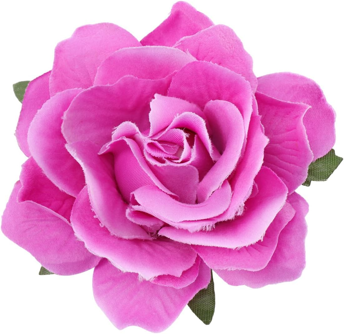 Luxshiny 5Pcs Rose Corsage Flower Brooch Clips for Bridal Hair Accessories Elegant Lifelike Floral for Weddings Parties and Special Occasions - Blue image number 2