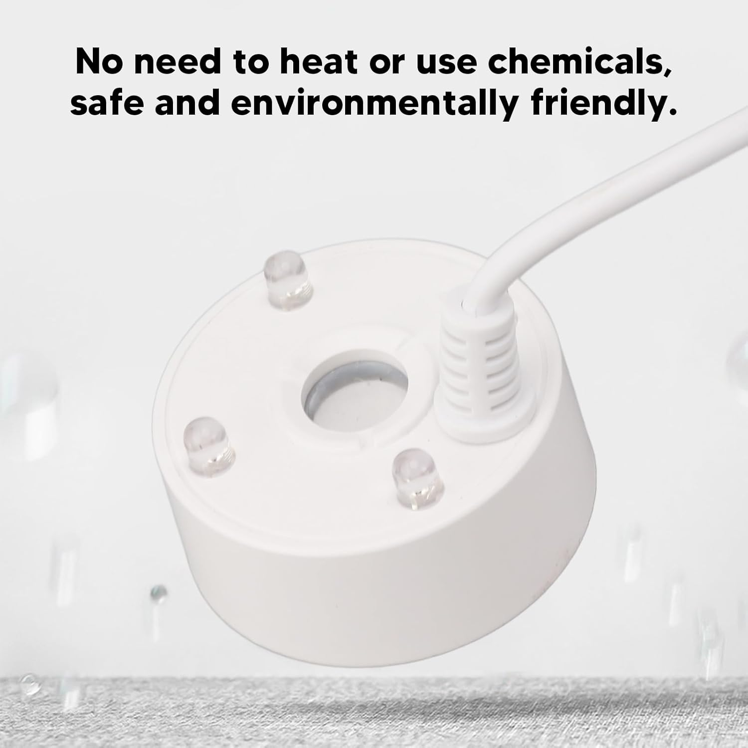 Mist Maker USB Colorful LED Lights, 5V Ultra Sound Fountain Atomizer for Pond Rockery Fish Tank Sink, Small Fog Machine, Mist Maker Fogger with Led Lights (White) - Black image number 6