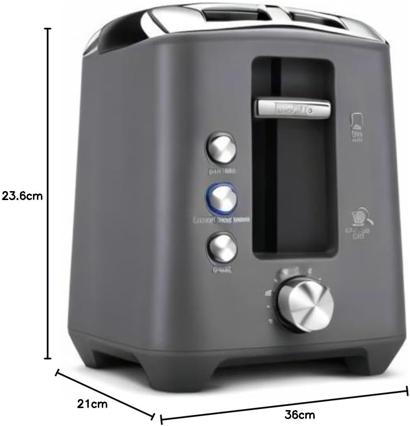 Breville the 'A Bit More' plus 2-Slice Toaster, Brushed Stainless Steel, BTA435BSS