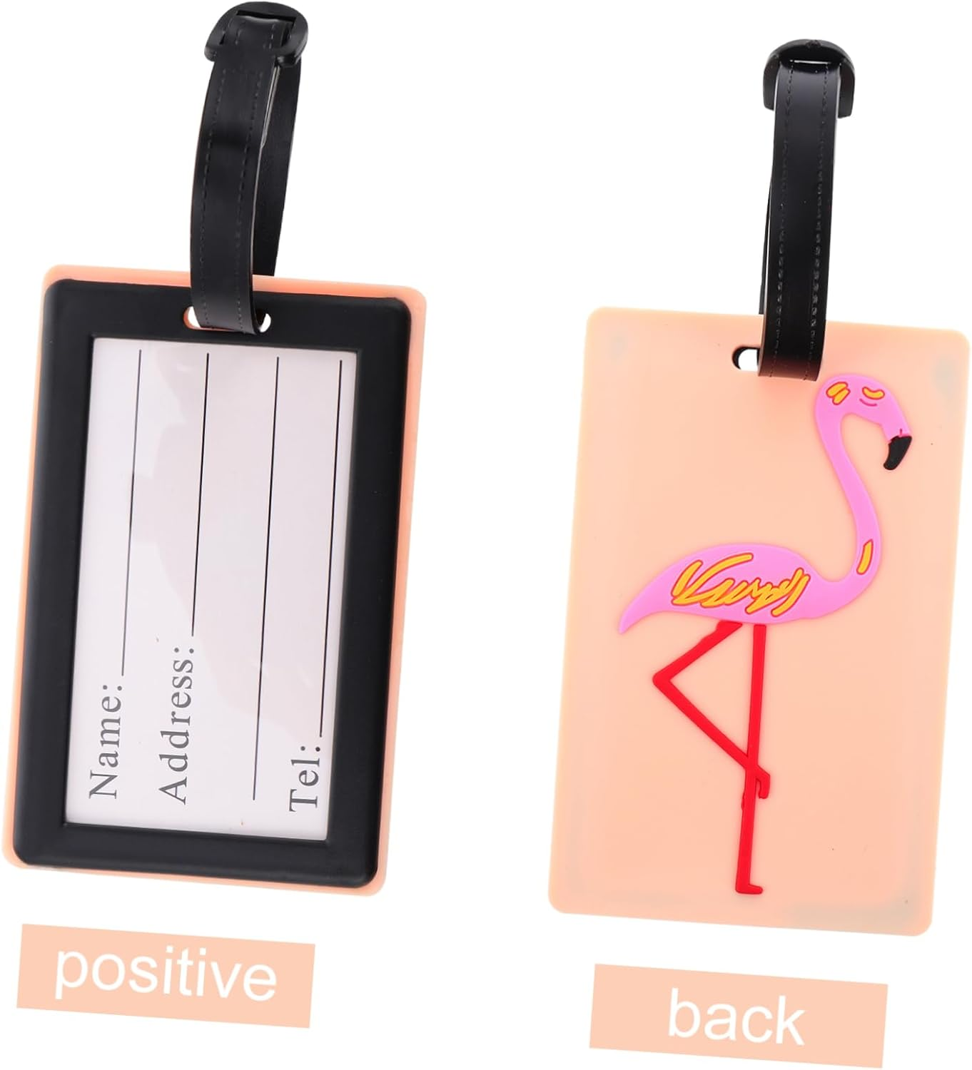 SHERCHPRY 5Pcs Creative Luggage Tags Set Soft Tags Strap Baggage Identify Labels for Travel Unique Design for Easy Luggage Identification image number 3