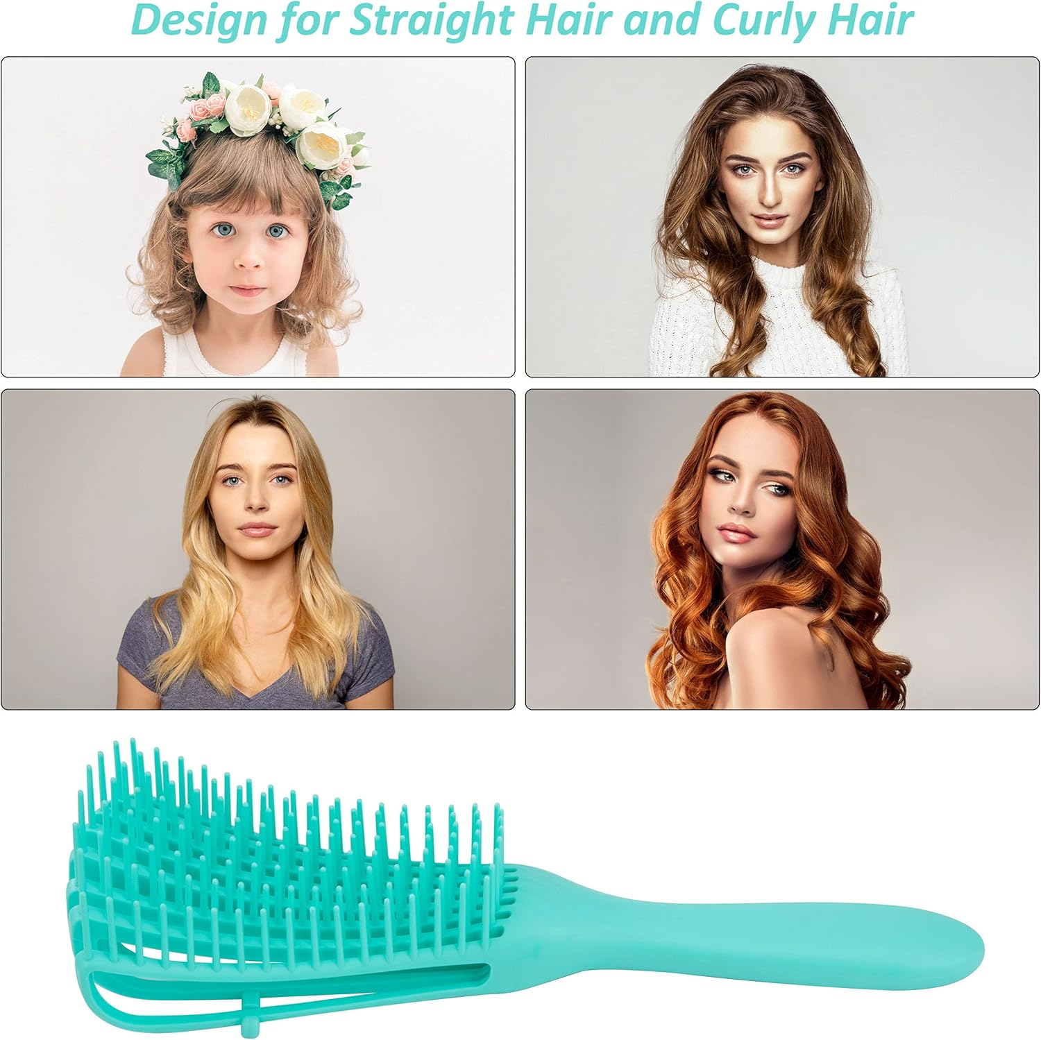 Detangling Brush Curly Hair Brush for Wet Curls Dry Long Thick Textured 3A to 4C Women image number 5