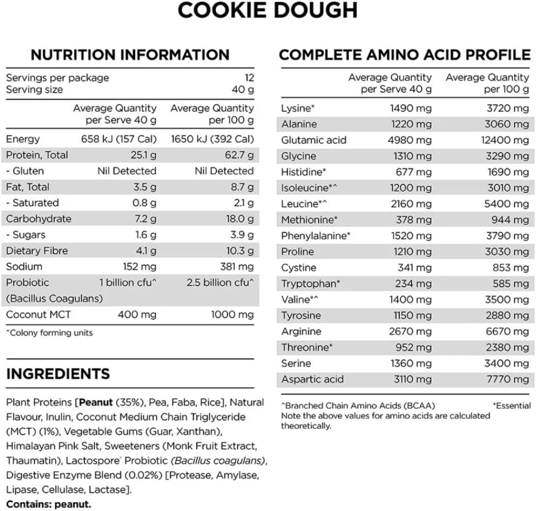 Pranaon Peanut Protein 500Gm Cookie Dough