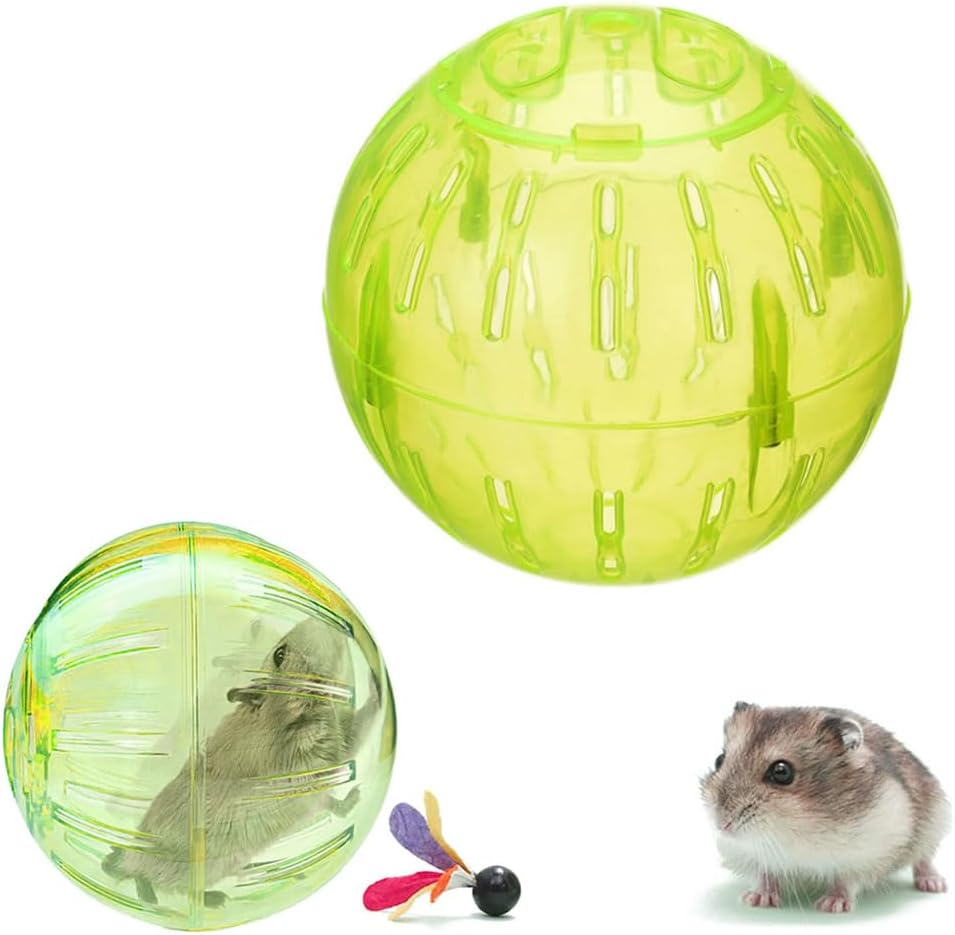 Hamster Running Balls,Hamster Exercise,Guinea Pig Exercise,Rat Exercise Ball Chinchilla Toy,Small Animal Exercise Balls,Transparent Balls for Relieves Boredom and Increases Activity ﻿ image number 4