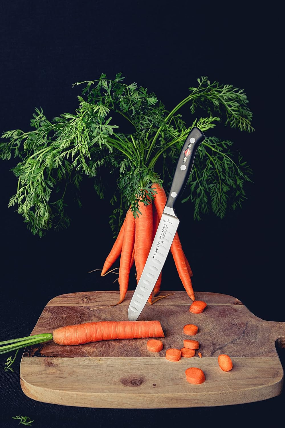 F.Dick Premier plus Utility Knife with Hollow Point, Black, 15 Cm Blade Length image number 3