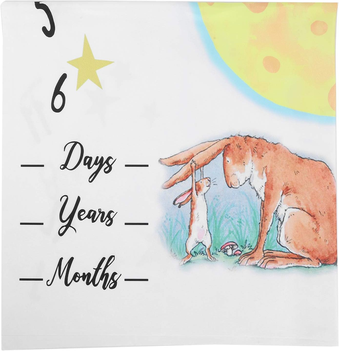 Tbest Swaddling Blankets,Swaddling Blankets Cartoon Moon Animal Pattern Infant Monthly Cloth Baby Cloth Photography Props image number 4