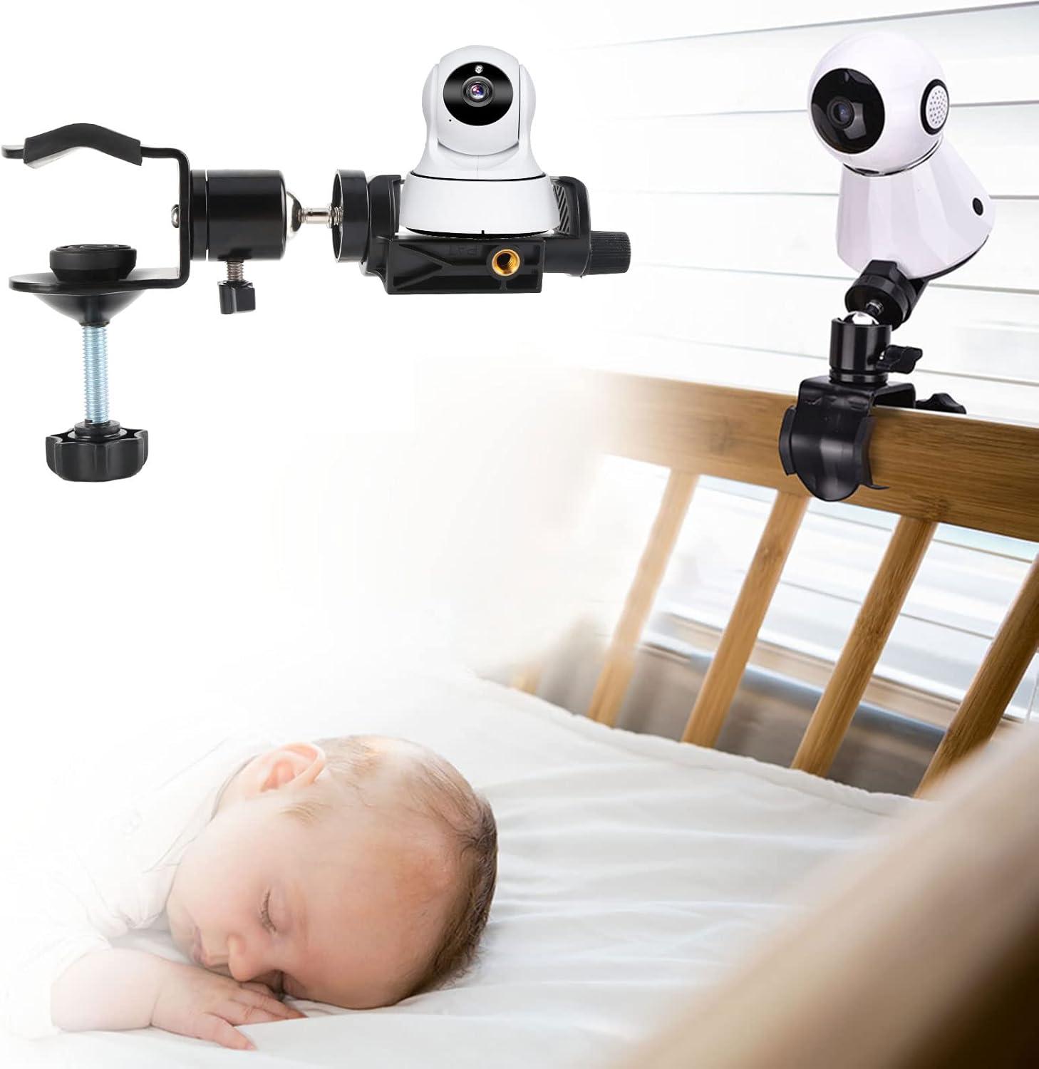 Baby Camera Monitor Mount Universal Baby Camera Mount 360 Degree Rotating Stable Camera Holder Baby Monitor Camera Mount Stabiliser Suitable for Most Babies image number 3
