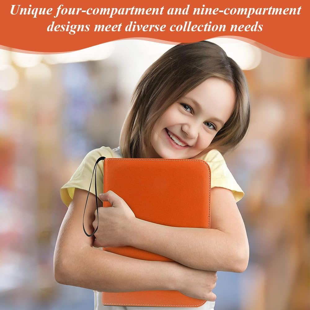 9 Pocket Card Binder, Premium Zip Trading Card Binder, Double Sided Pocket Collection Album, Cartoon Pu Game Collect Package,For Mtg, Tcg, Sports Cards image number 3