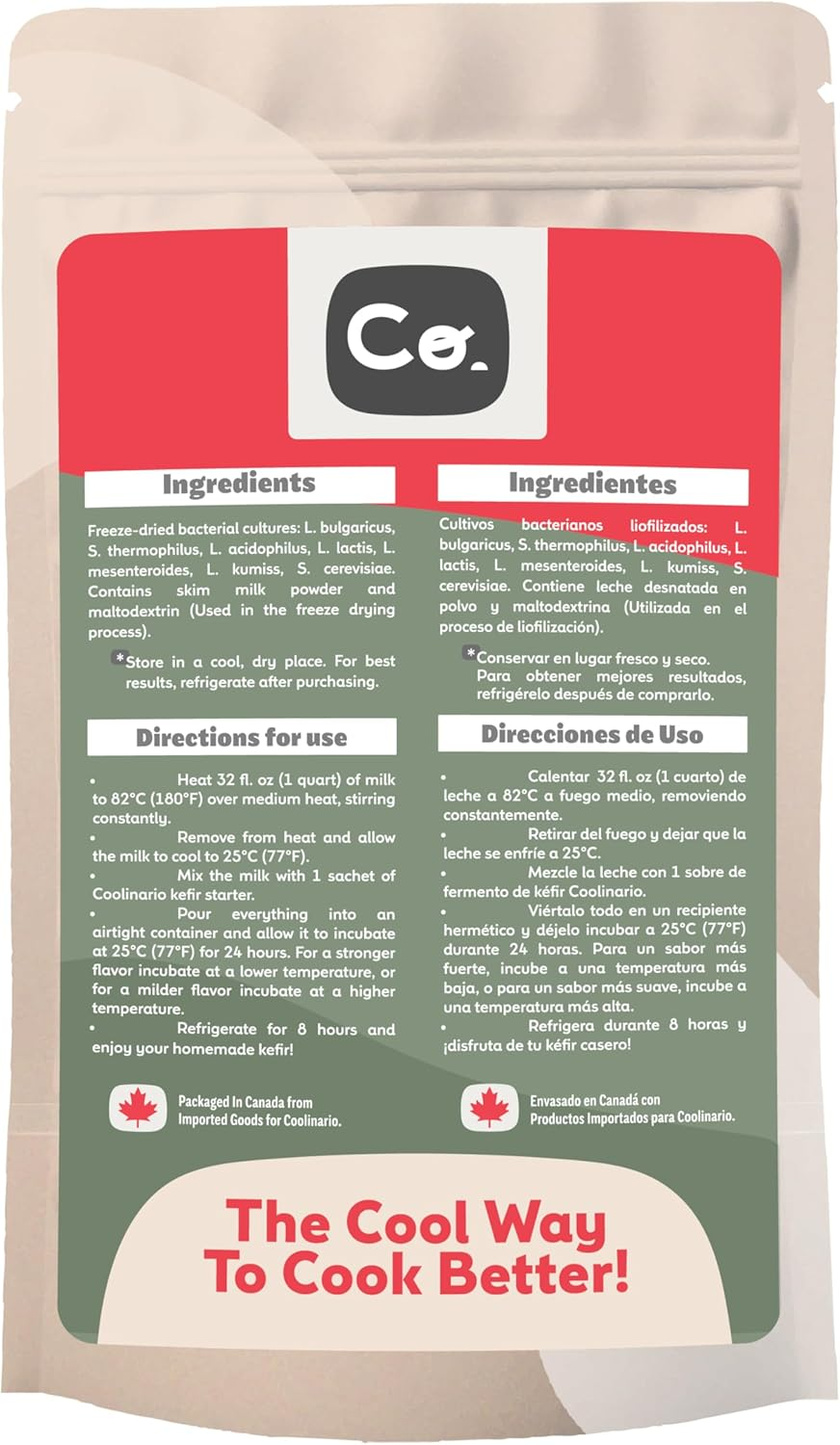 Coolinario Kefir Starter Culture (10-Pack, 1G Sachets) Live Probiotic Cultures for Homemade Kefir |Smooth, Creamy & Tangy | Non-Gmo, No Preservatives, Gluten Free, Halal & Kosher Certified image number 5