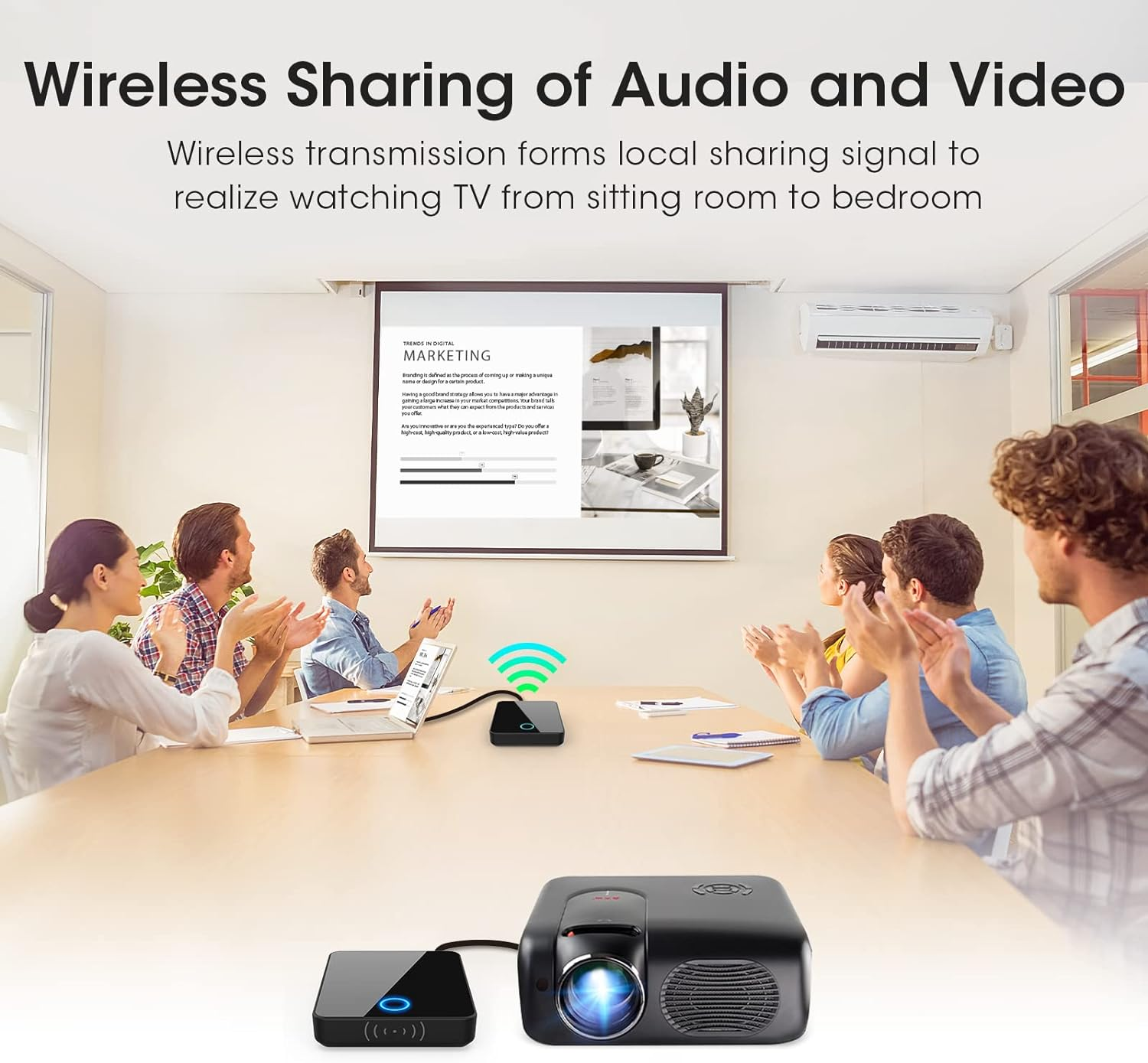 Wireless HDMI Transmitter and Receiver,Binken Wireless HDMI Extender Support 1080P@60 Hz, Support 2.4/5Ghz for Streaming Video Audio from Laptop, Camera, Cable Box to HDTV Projector (810) image number 2