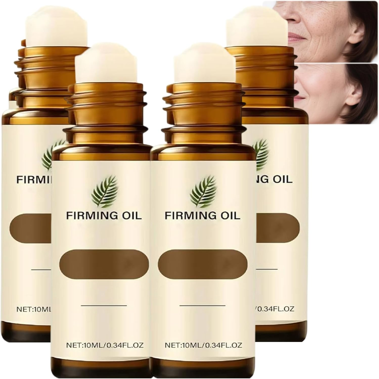 Anti-Wrinkle Instant Lifting Oil, Anti-Aging Roll-On Serum, Instant Lifting & Firming Face Oil with 360&deg; Roller Ball, Hydrating & Moisturizing Anti-Aging Treatment for for Eye, Face & Chest (6Pcs)