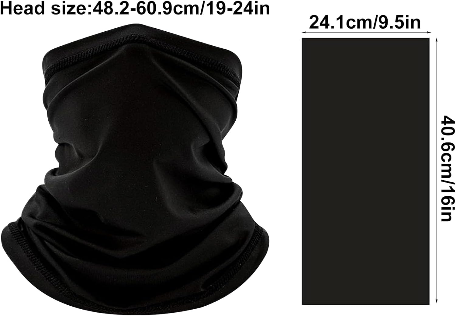 2 Pack Multifunctional Sunscreen Mask, Soft Fleece Neck Gaiter Face Cover Scarf, Stretchy Face Mask for Skiing Fishing Hiking Cycling, Keep Your Warm image number 2