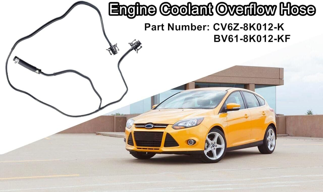 Ford Focus 2.0L L4 2012-2018 Engine Coolant Reservoir Hose, Overflow Container Replace Number BV618K012KF CV6Z-8K012-K