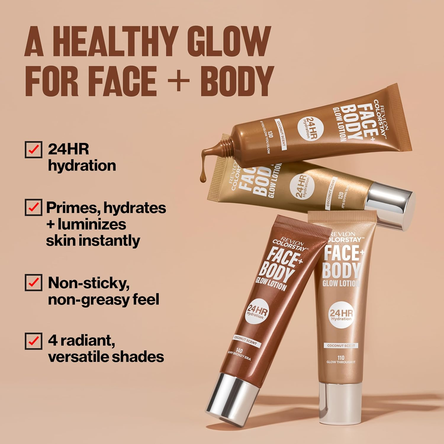 Revlon Colorstay&trade; Face + Body Glow Lotion - Glow through It - In My Bronzy Era image number 3