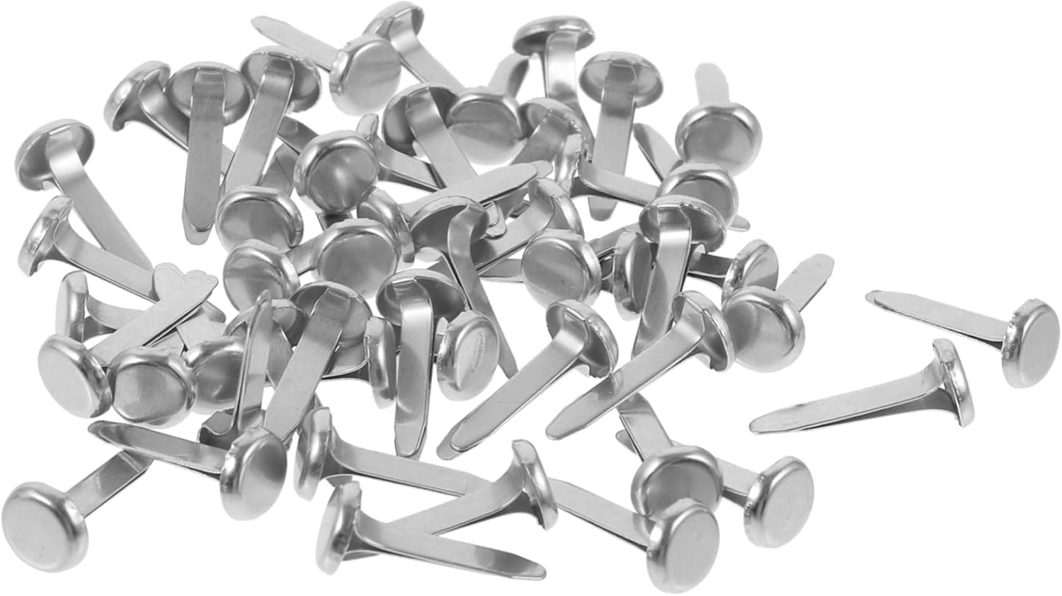 TEHAUX 50Pcs Metal Brads Fasteners for Crafts Smooth Edges for Projects Boys and Girls Art Supplies Securely Fastens Two Feet