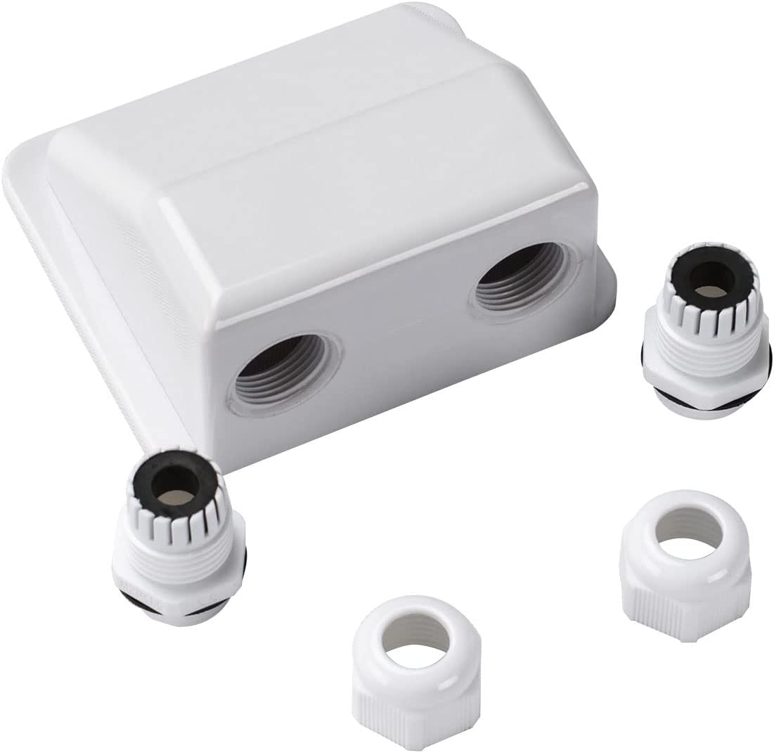 Solar Panel Corner Mounting Brackets ABS Drill-Free Solar Panel Brackets Roof Mount Kit with Cable Entry Gland Housing Mount for RV, Caravan, Vehicle, Camper Vans, Sheds, Garages (White, 7Pcs) image number 5