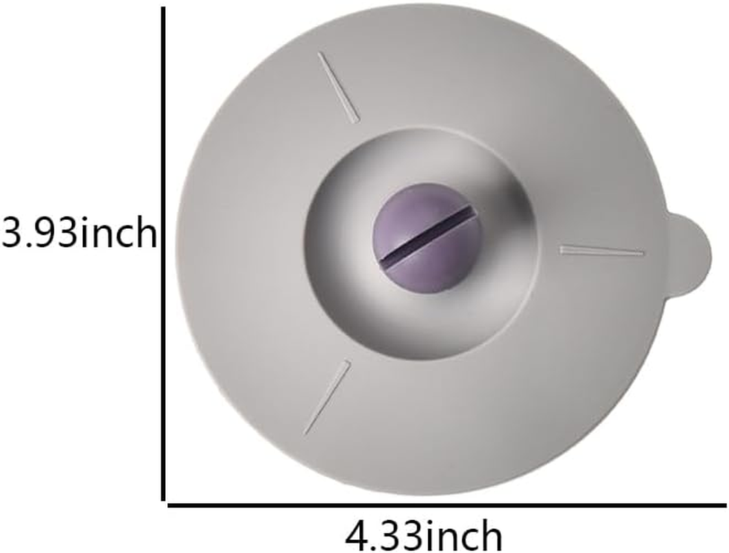 Guqqeuc Silicone Cup Cover for Coffee Drinks - Anti-Dust Mug Lid with Spoon Holding Design - Airtight Seal for Glass Cups, Cold and Hot Beverages - 3Pcs image number 1