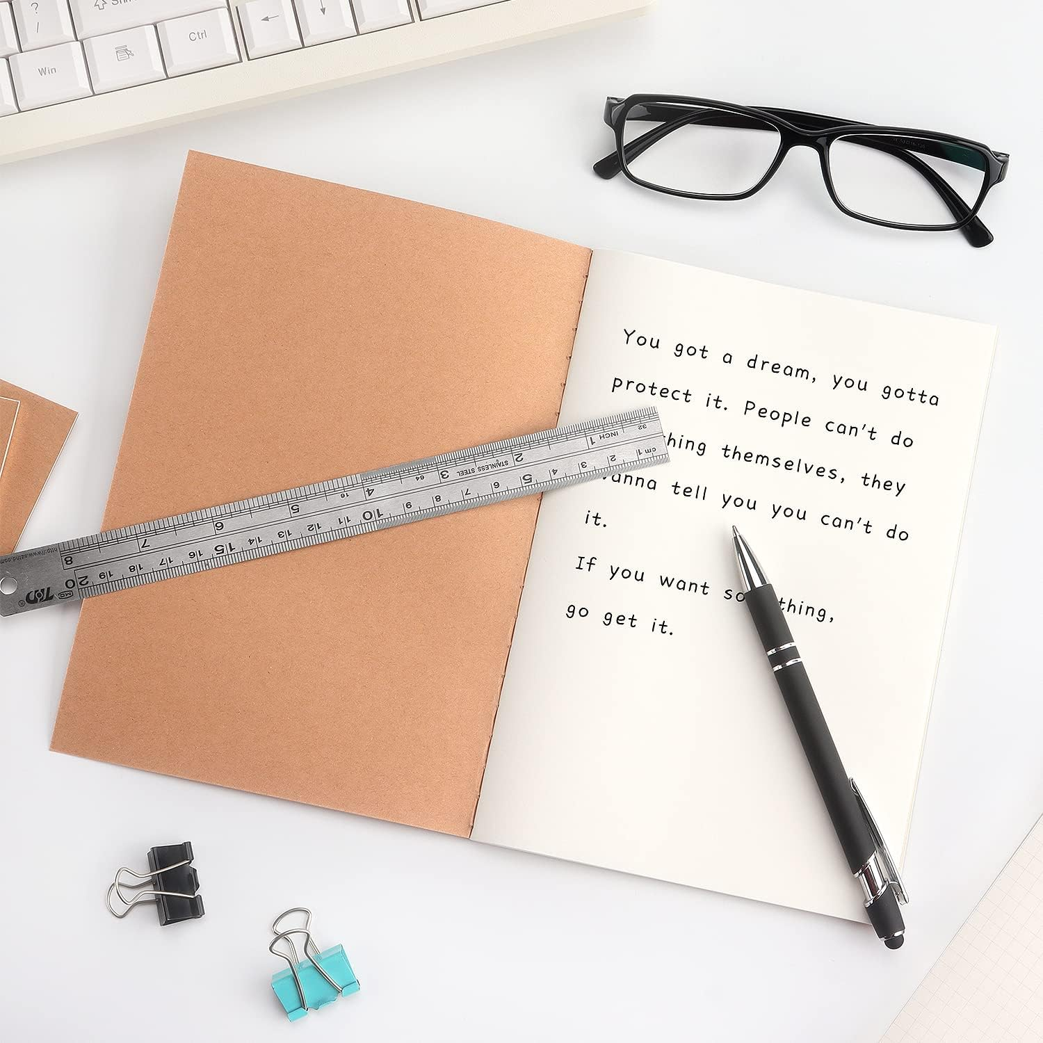 FACAICAI 4 Pc Notebook Journals for Travelers, Students and Office, Writing Sketchbook Memo Diary Subject Notebooks Planner with Blank Paper, 60 Pages, 30 Sheets, 8.3X5.5 Inch, A5 Size image number 2