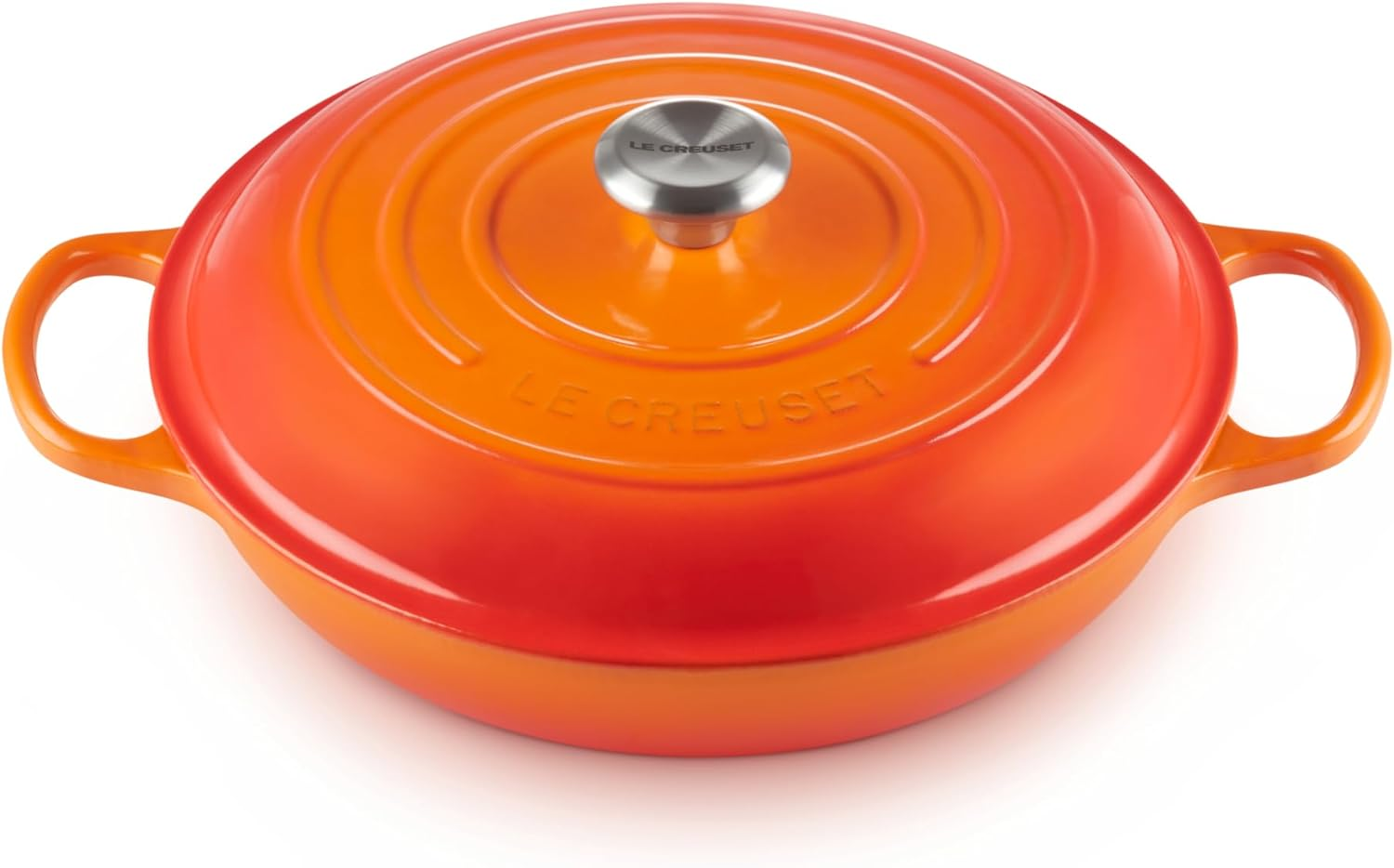 Le Creuset Signature Cast Iron Shallow Casserole, 30 Cm, Volcanic