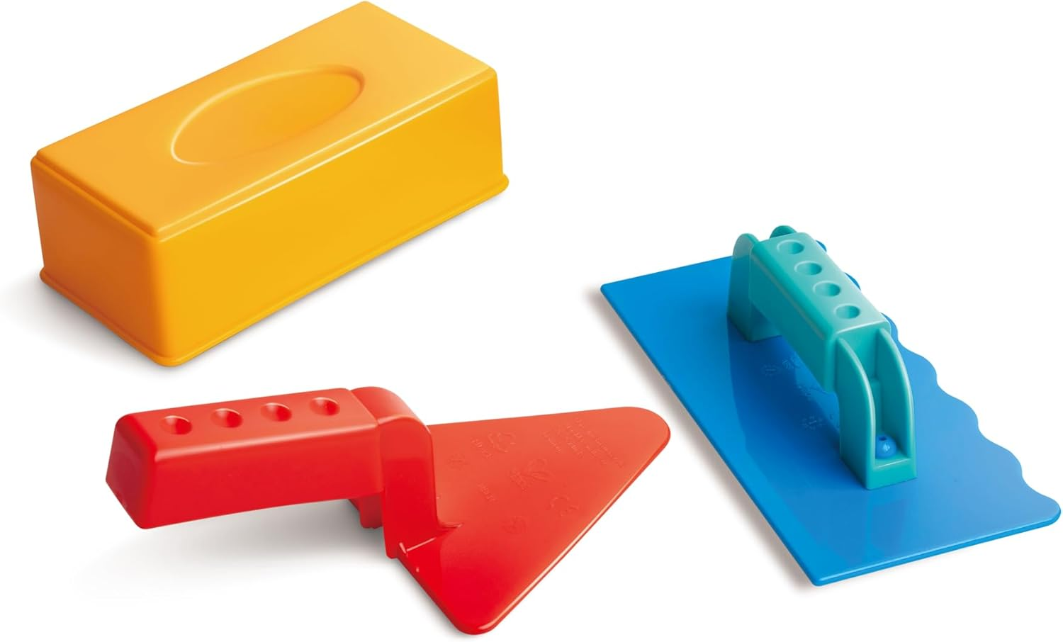 Hape Master Builder Sand Castle Kit - Beach Toys Set with Brick Molds and Tools - Kids Outdoor Sand Box Play Set with Construction Tools image number 5