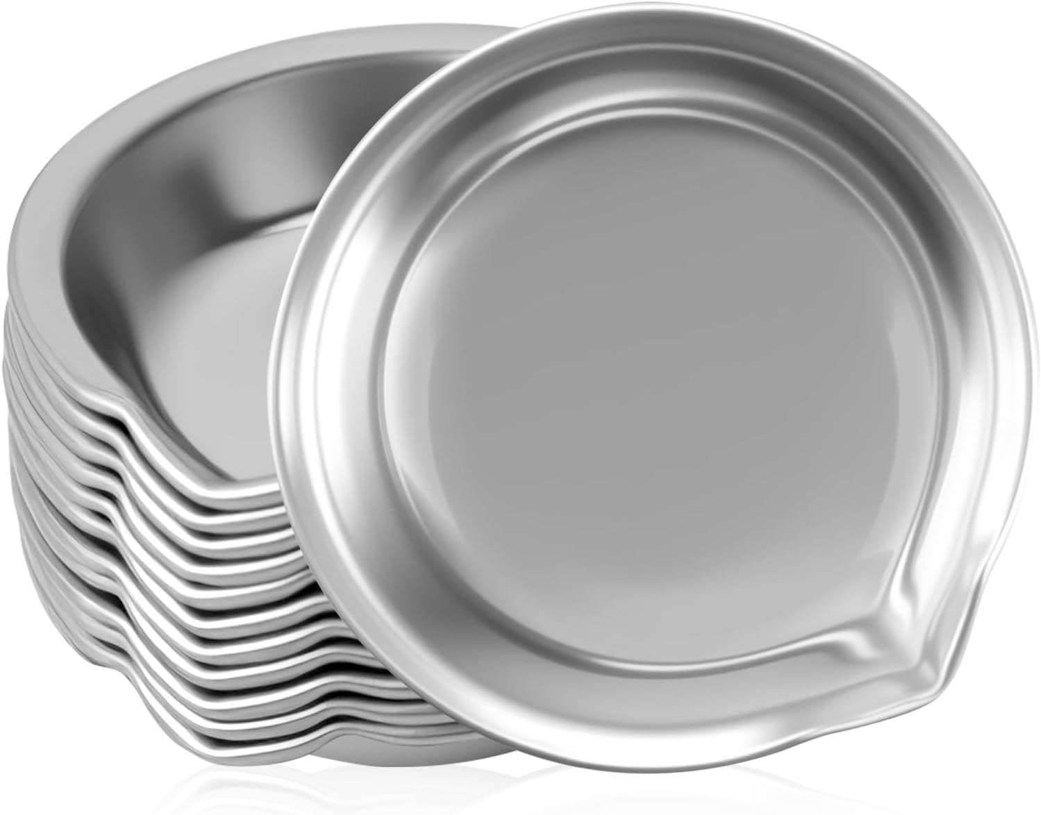 12 Pcs Stainless Steel round Paint Trays &ndash; Professional Paint Mixing Palettes for Watercolors, Acrylics & Makeup &ndash; Durable Rust-Proof Metal Artist Trays for Crafters & Professionals image number 5