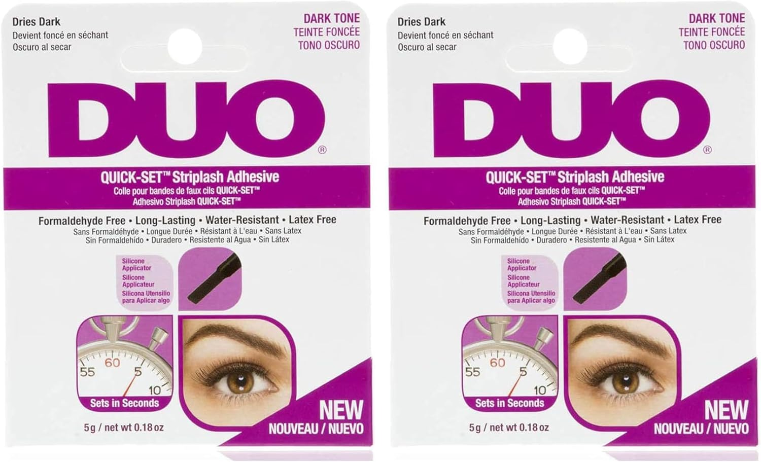 Ardell Duo Quick-Set Striplash Adhesive 5 G, Dark Tone (Pack of 2) image number 1