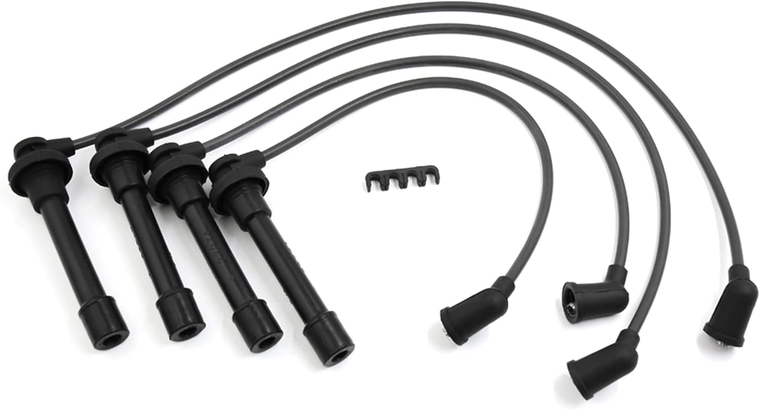 Uxcell 671-4179 Auto Car Engine Spark Plug Cable Ignition Wire Set of 4 for Honda Accord Civic Odyssey 1994-2002 for Acura 4 Cylinder image number 1