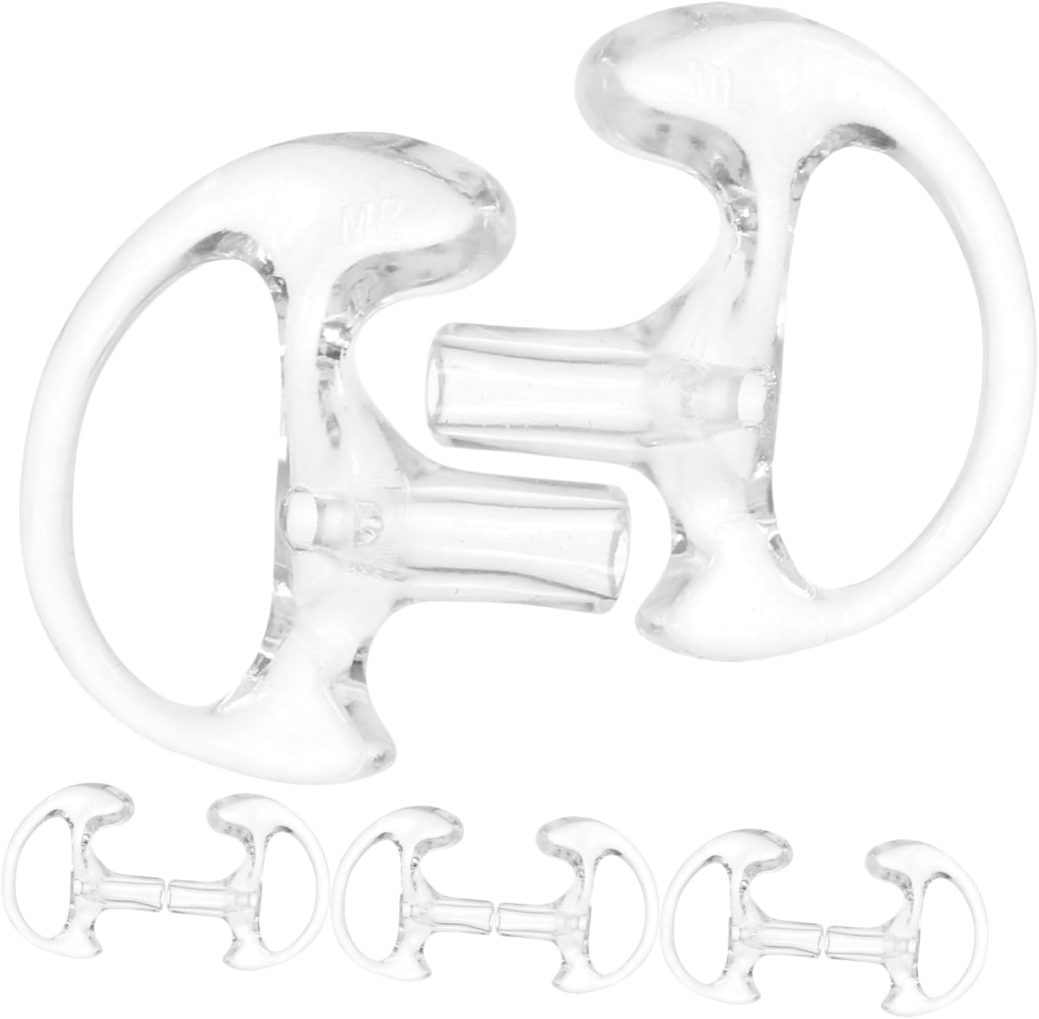 PERSELOSO Interphone Ear Plugs Silicone Earpiece Inserts 5 Pairs Replacement Ear Molds Small Silicone Earbuds for Communication White Accessories for Audio Use image number 3