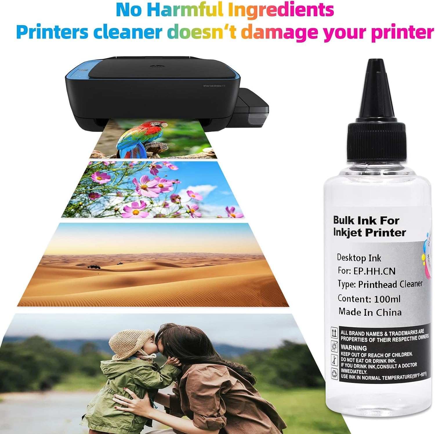 Greenark Printhead Cleaning Kit Nozzle Cleaner 100Ml*1 Printhead Cleaner Use for Epson Printer Cleaning Kit All Inkjet Printer of Hp/Brother/Epson/Canon (1 Pack) image number 2