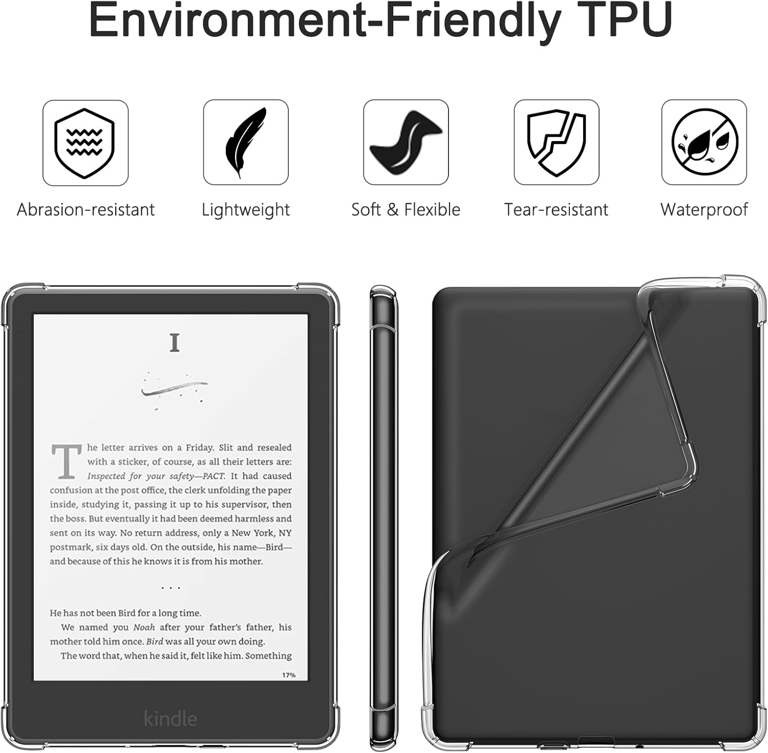Clear Case for All-New Kindle Paperwhite 12Th Gen&Kindle Colorsoft Signature Edition 2024 Released 7-Inch, Anti-Scratch TPU Transparent Case Cover (7-Inch) image number 2