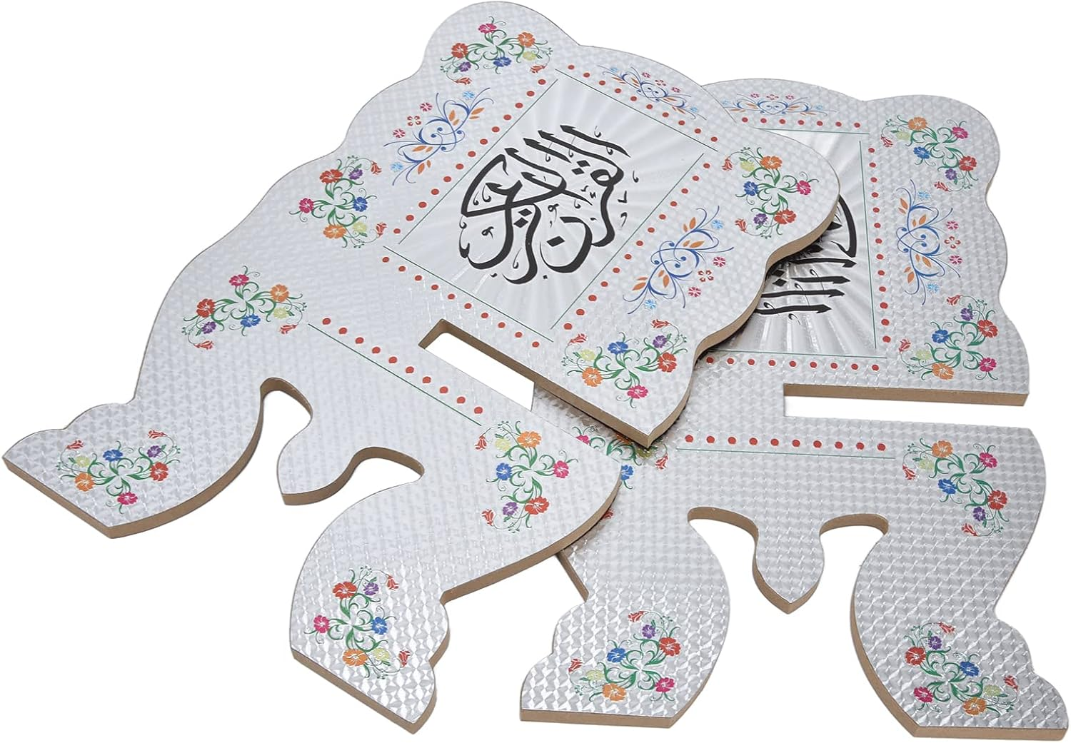 Book Stand, Wooden Foldable Quran Holder Quran Koran Holy Book Stand Holder, Muslim Arabic Calligraphy Bible Magazine Cookbook Display Holder Rack Quran Book Holder Stand for Reading(#2) image number 1