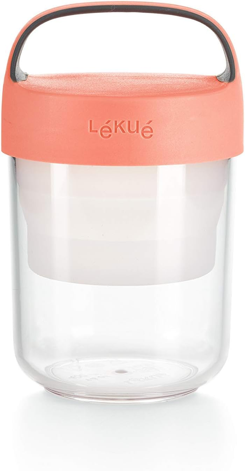 Lekue 0301014R06U150 Plastic Food Storage Container, Coral, 0301014R06U150 image number 3
