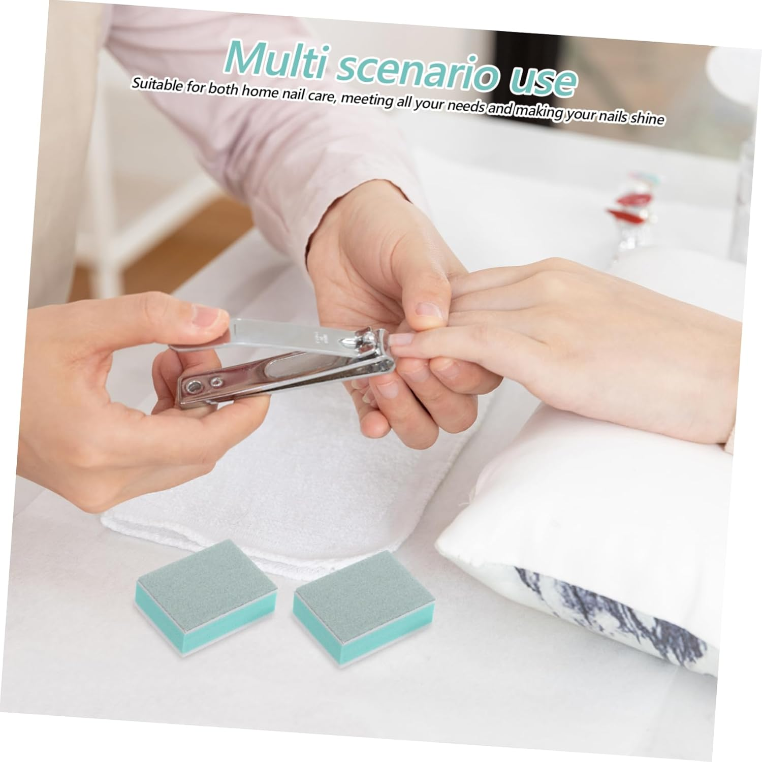 50Pcs Nail Polishing and Manicure Sponge Nail Files for Natural Shaping Files with Soft Comfortable Grip High Elasticity Block Buffers for Professional Salon Use and Home Care image number 1