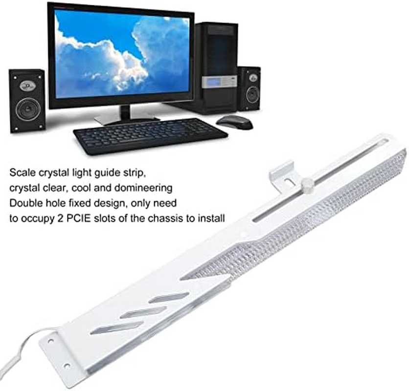 GPU Support Bracket,5V 3Pin ARGB Dual Interface & Small 4PIN Interface Design ARGB Graphics Card GPU Brace Support Video Card Sag Holder, GT8 Dragon Scale Graphics Card Bracket image number 1